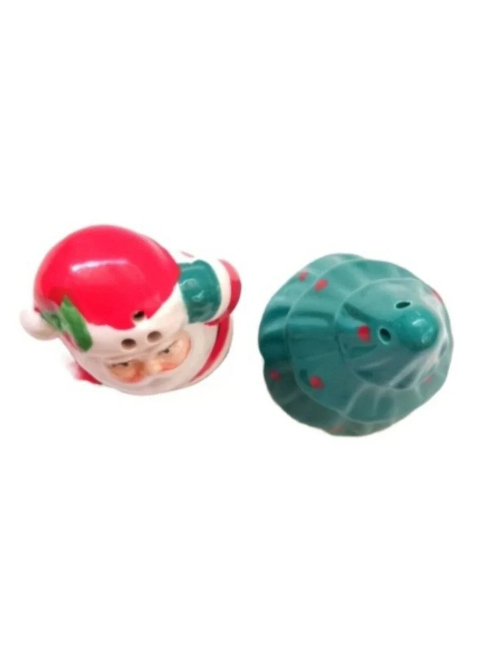 NWOT Celebrate It Ceramic Santa & Christmas Tree Salt & Pepper Shaker